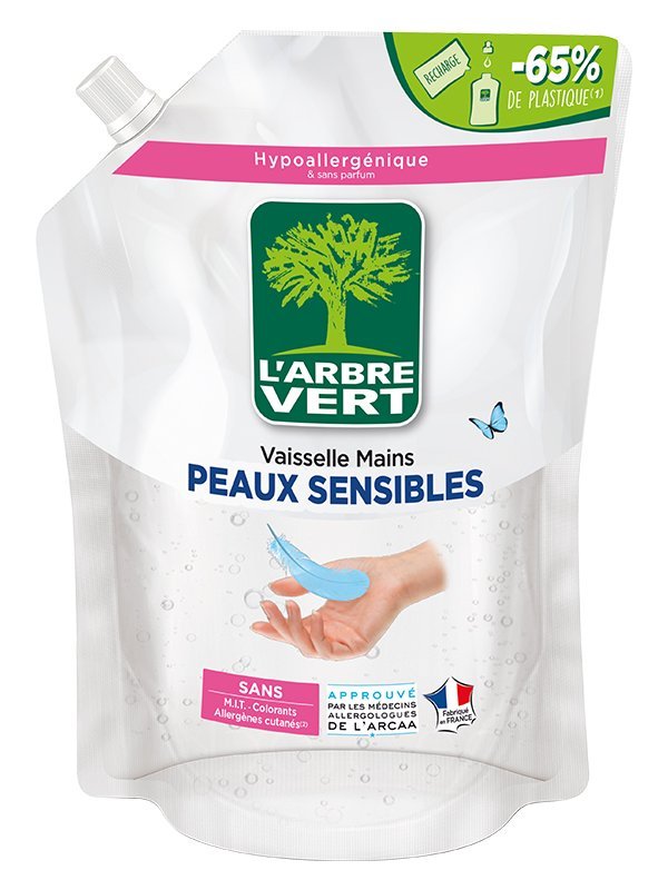 Засіб для ручного миття посуду L'ARBRE VERT Чутлива шкіра 1л